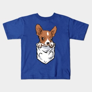 chihuahua in pocket Kids T-Shirt